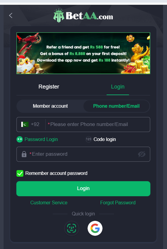 Betaa Game Login